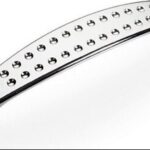 Modern Noktalı Mobilya ve Çekmece Kulpu 96 mm - Parlak Krom