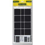 Pacific Siyah Yapıştırıcılı Keçe - 40x40 mm (Kare)