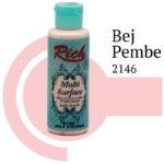 Riculti Surface Bej Pembe Akrilik Boya 120 cc - Çok Yüzeyli