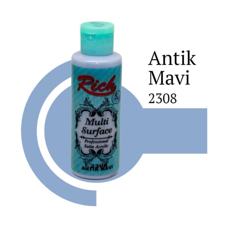 rich-multi-surface-2306-antik-mavi-akrilik-boya-120-cc-61608.jpg Riculti Surface Antik Mavi Multi-Surface Akrilik Boya 120 cc - Görsel 1