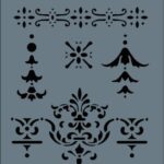 Rich New Seri N-103 Stencil Şablon - 35x25 cm
