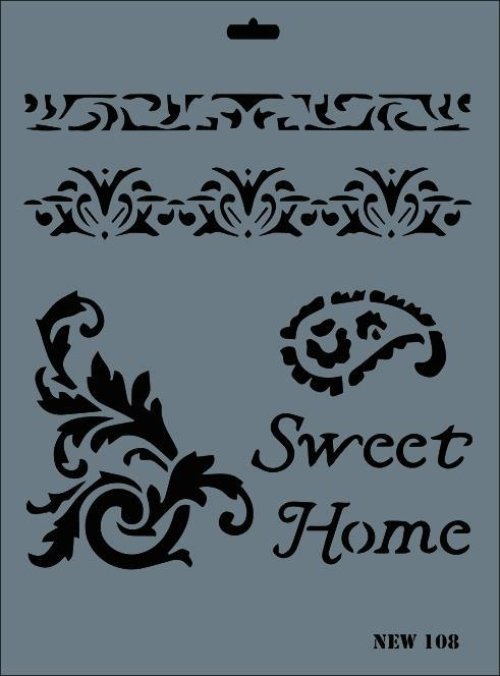 rich-new-seri-n-108-stencil-35x25-cm-52377.jpg Rich New Seri N-108 Stencil Şablon - 35x25 cm - Görsel 1