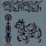 Rich New Seri N-109 Stencil Şablon - 35x25 cm