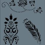 Rich New Seri N-119 Stencil Şablon - 35x25 cm