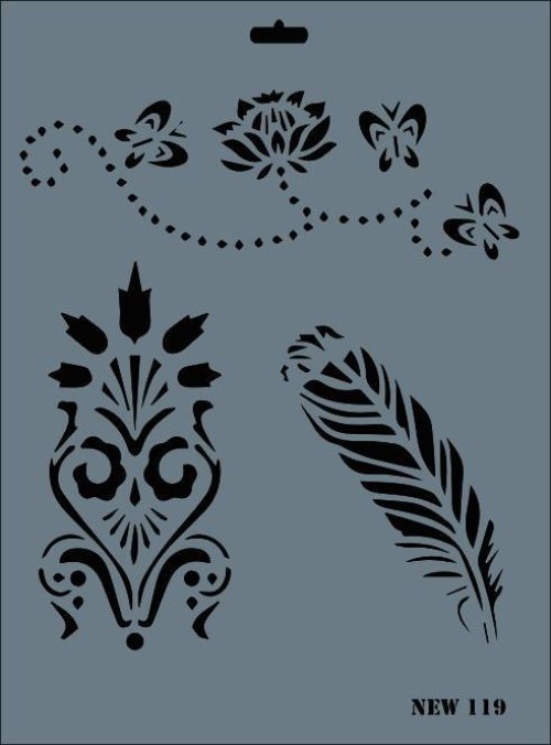 rich-new-seri-n-119-stencil-35x25-cm-52390.jpg Rich New Seri N-119 Stencil Şablon - 35x25 cm - Görsel 1