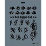 Rich New Seri N-123 Stencil Şablon 35x25 cm - Çok Kullanımlık