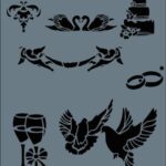 Rich New Seri N-129 Stencil Şablon - 35x25 cm