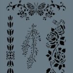 Rich New Seri N-227 Stencil Şablon - 35x25 cm