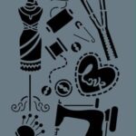 Rich New Seri N-324 Stencil Şablon - 35x25 cm