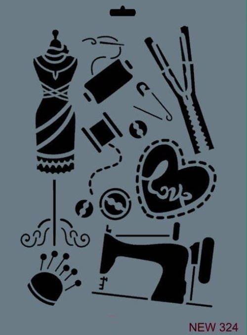 rich-new-seri-n-324-stencil-35x25-cm-52438.jpg Rich New Seri N-324 Stencil Şablon - 35x25 cm - Görsel 1
