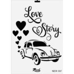 Rich New Seri N-337 Stencil Şablon - 35x25 cm