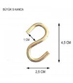 Büyük Boy S Kanca - 4.5 cm Çelik - Görsel 2