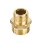 Sarı Pirinç Orantılı Nipel - 1" x 1/2" Tesisat Bağlantı Parçası