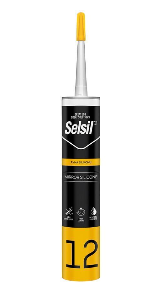 selsil-12-ayna-silikonu-seffaf-280-ml-65016.jpg Şeffaf Ayna Silikonu 280 ml - Nötr Yüksek Performans - Görsel 1