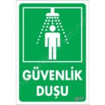 Güvenlik Duşu Acil Durum Uyarı Levhası 17.5x25 cm - İSG