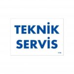 Teknik Servis Bölümü Yönlendirme Levhası 17,5x25 cm
