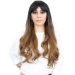 Kahküllü Uzun Dalgalı Fiber Sen Peruk / Siyah / Karamel Ombreli - Görsel 2