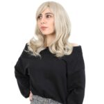 Dalgalı Perçemli Orta Boy Fiber Sen Peruk / Balköpüğü / Platin Röfleli