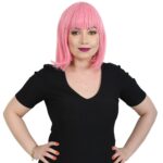 Küt Kahküllü Fiber Sen Peruk / Şeker Pembe