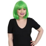 Küt Kahküllü Fiber Sen Peruk / Neon Yeşil