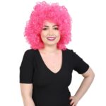 Animasyon Parti Ve Palyaço Peruğu / Neon Pembe - Görsel 2