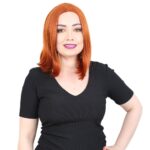 Fiber Sen Peruk Perçemsiz Kısa Düz / Bakır