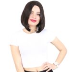 Fiber Sen Peruk Perçemsiz Kısa Düz / Kahverengi