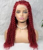 Gerçek Front Lace Tül Peruk / Kabarık Afro / Kızıl 70/75cm - Görsel 2