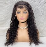 Gerçek Front Lace Tül Peruk / Kabarık Afro / Doğal 65/70cm - Görsel 2