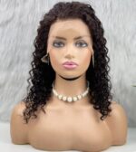 Gerçek Front Lace Tül Peruk / Afro Dalga / Doğal 50/55cm - Görsel 2