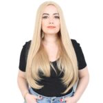 Fiber Sen Uzun Düz Peruk / Balköpüğü
