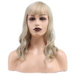 Dalgalı Kısa Perçemli Fiber Sen Peruk / Balköpüğü / Platin Röfleli - Görsel 2