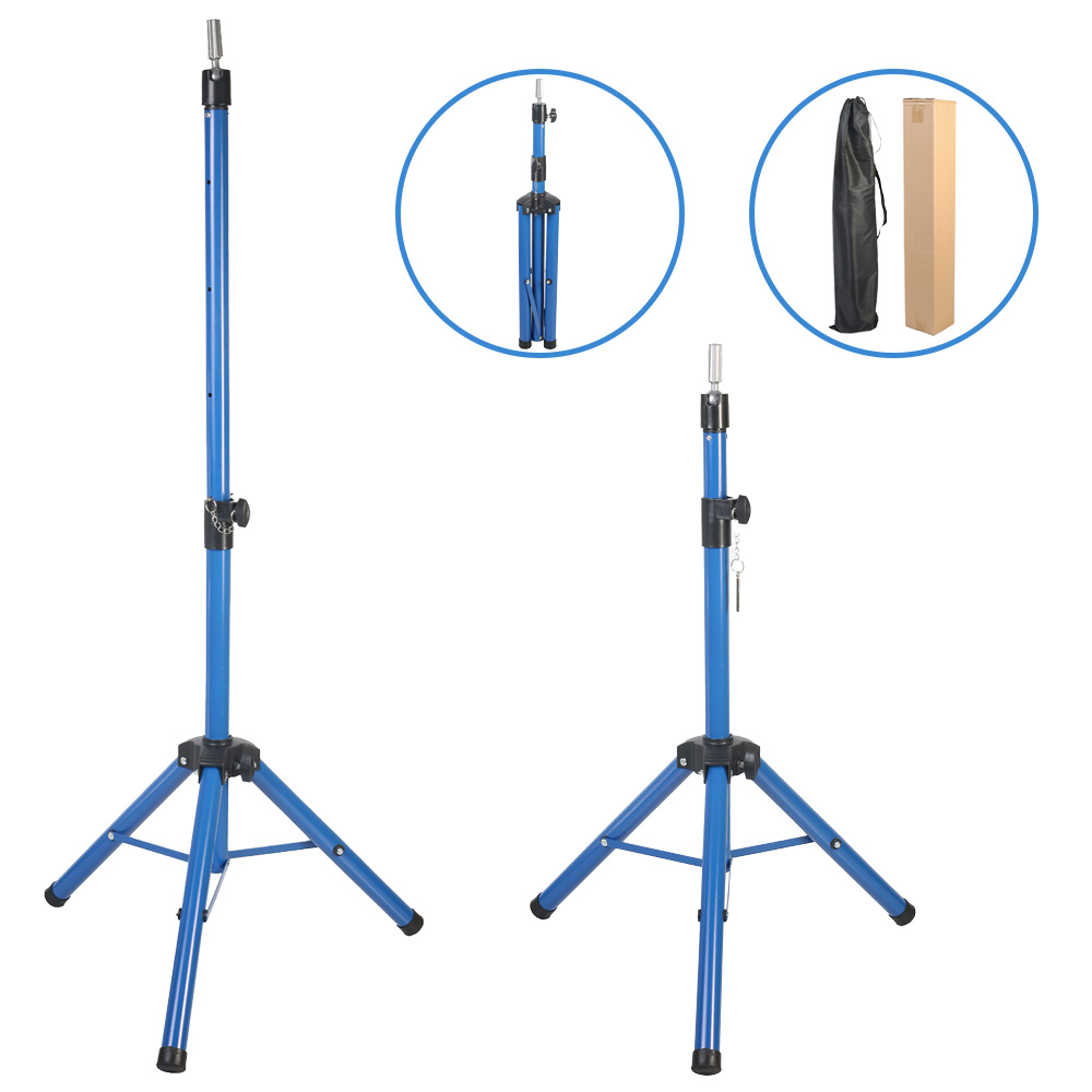 1-327.jpg Kuaför Eğitim Mankeni İçin Metal Tripod / Mavi + Taşıma Çantası - Görsel 1