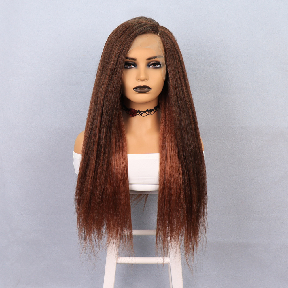 1-399.jpg Kızıl Kahve Yaki Afro Peruk - Görsel 1