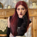 Kızıl Kahverengi Düz Tül Peruk
