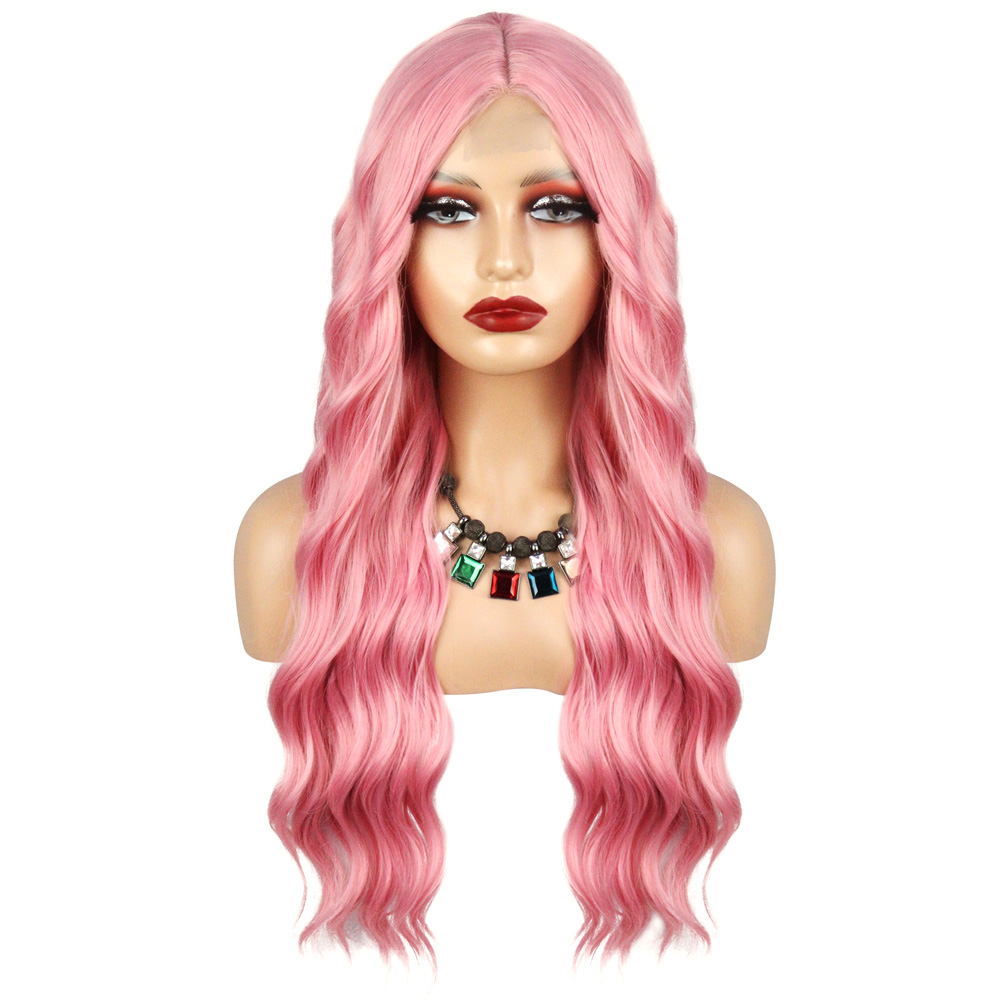 1-454.jpg Pembe Dalgalı Tül Peruk - Görsel 1