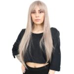 Fiber Sen Uzun Düz Kahküllü Peruk / Küllü Bebek Sarı - Görsel 2