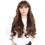 Kahküllü Uzun Dalgalı Fiber Sen Peruk / Kahve Karamel - Görsel 2