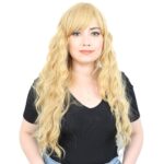 Perçemli Uzun Su Dalgası Fiber Sen Peruk / Sarı