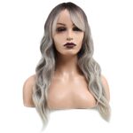 Dalgalı Perçemli Fiber Sen Orta Boy Peruk / Ombre ve Röfleli - Görsel 2