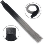 Fiber Sen Sihirli At Kuyruğu / Siyah / Gri Ombreli - Görsel 2