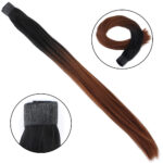 Fiber Sen Sihirli At Kuyruğu / Siyah / Karamel Ombreli - Görsel 2