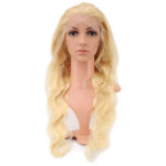 Gerçek Front Lace Dalgalı Platin Tül Peruk / 75/80cm