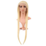 Gerçek Front Lace Düz Platin Tül Peruk / 85/90cm