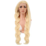 Gerçek Front Lace Dalgalı Platin Tül Peruk / 85/90cm