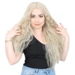 Kabarık Dalgalı Uzun Fiber Sen Peruk / Balköpüğü / Platin Röfleli