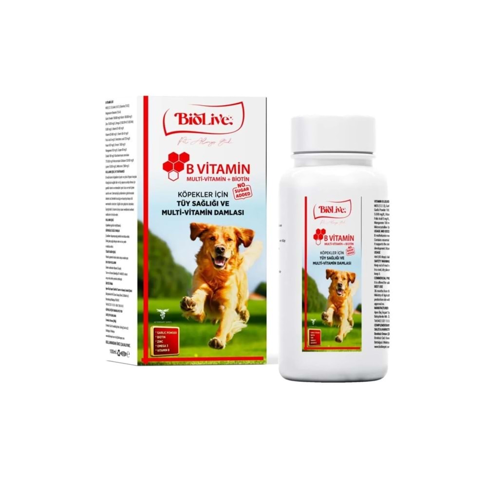 1000x1000-thumb-bio-005-pngminik-172304833566b3a18f5d174.jpg Biolive Köpekler İçin B Vitamin+Multivitamin Tüy Sağlığı Likit Vitamin 100ml - Görsel 1