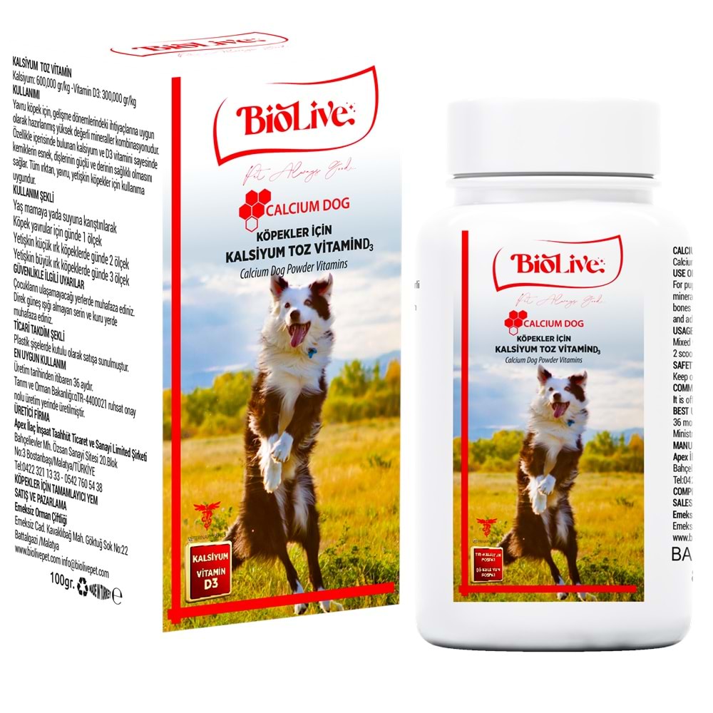 1000x1000-thumb-bio-006-pngminik-172304832866b3a1883929c.jpg Biolive Köpekler İçin Kalsiyum Toz Vitamin 100gr - Görsel 1
