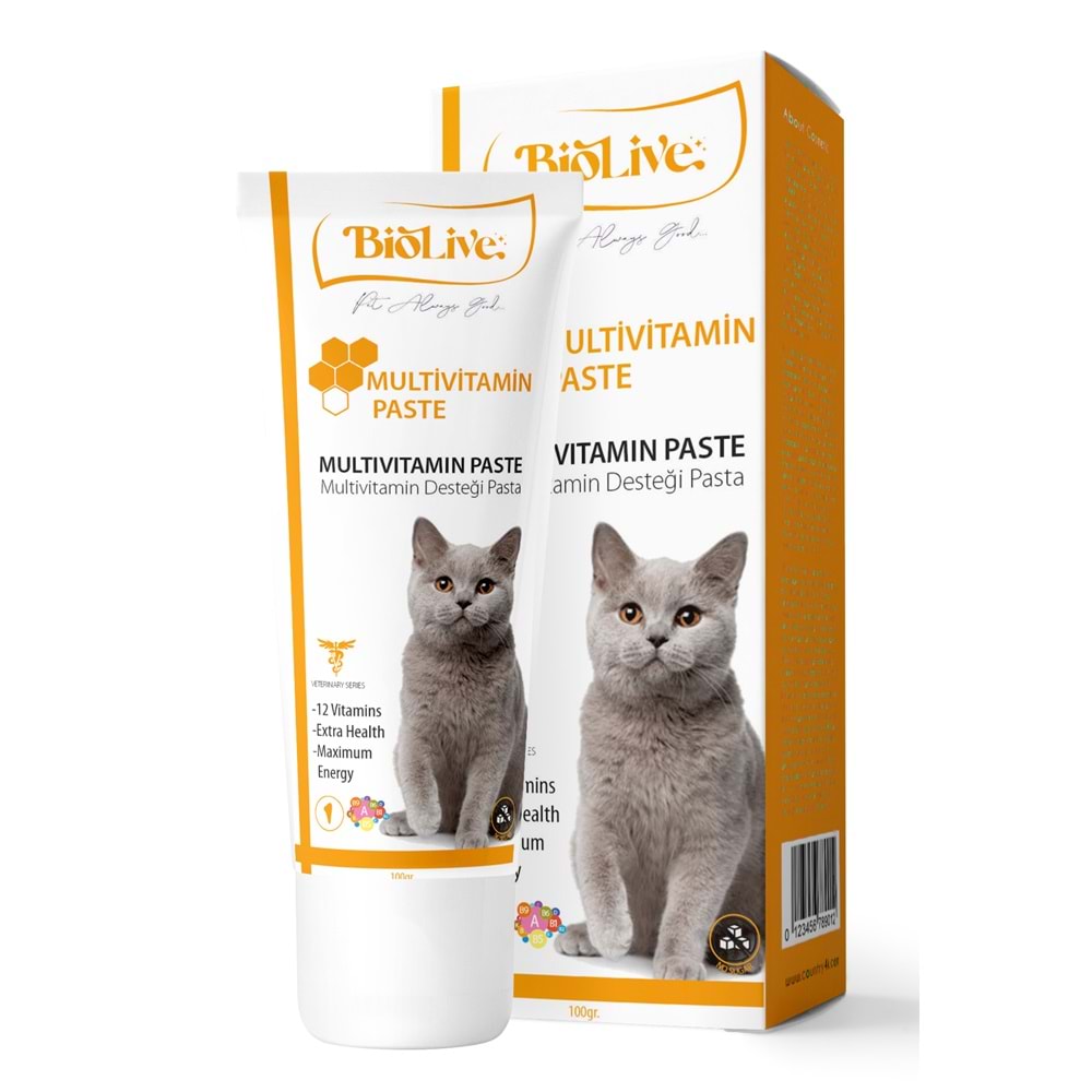 1000x1000-thumb-bio-044-jpgminik-172304421166b3917347589.jpg Biolive Kediler İçin Multivitamin Paste 100gr - Görsel 1