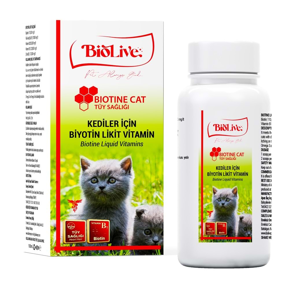 1000x1000-thumb-bio-056-pngminik-172304832666b3a1863abd0.jpg Biolive Kediler İçin Biotine Tüy Sağlığı Likit Vitamin 100ml - Görsel 1